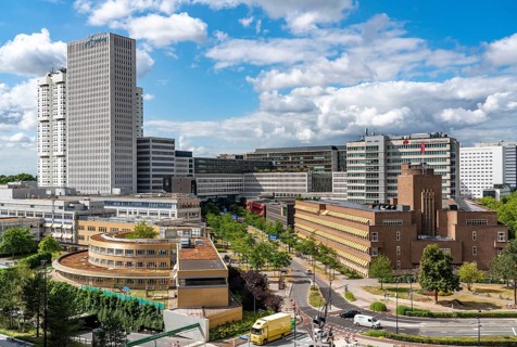 Rotterdam skyline, city centre, Erasmus MC building, Erasmus University Medical Center, clinic,
