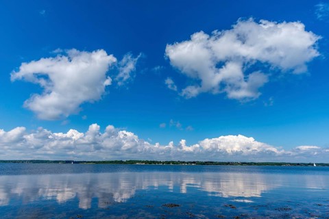 Flenburg Fjord with view of the Danish shore, nature reserve Holnis peninsula, nature reserve,