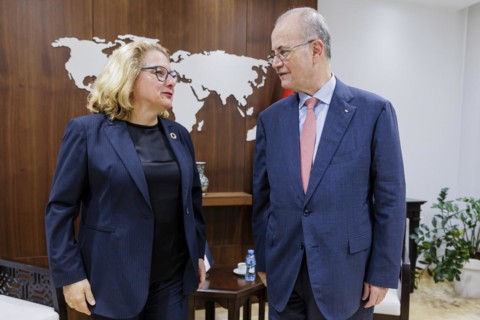 Svenja Schulze (SPD), Federal Minister for Economic Cooperation and Development, and Mohammad