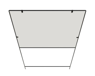Blank real estate yard sign ready for your message and graphics isolated on a white background