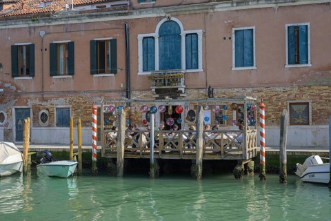 Restaurant on the canal, Murano, Venice, metropolitan city of Venice, Italy, Europe