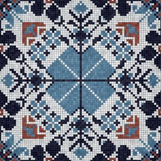 Mosaic tiles background, seamless vector pattern