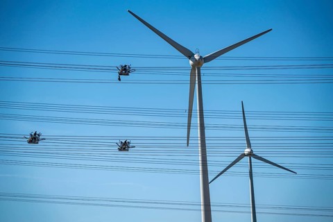 Construction of a new line route, 380 KV extra-high voltage line between Osterath and Gohr, near