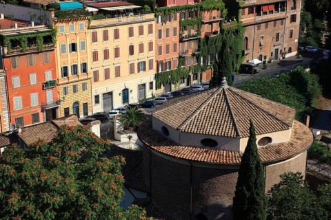 View from Monte Palatino, Palatine Hill, of the historic centre of Rome, Italy, Europe