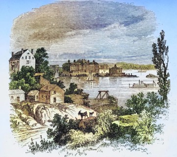 Turtle Bay and Blackwells Island New York in the 1870s. From American Pictures Drawn With Pen And