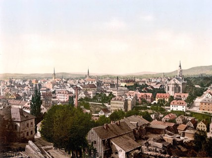 Liberec, Reichenberg, Bohemia, Czech Republic, c. 1890, Historical, digitally restored reproduction
