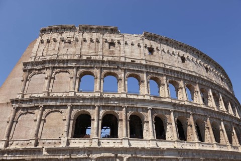 The Colosseum, Amphitheatrum Novum or Amphitheatrum Flavium, Colosseo, Anfiteatro Flavio,