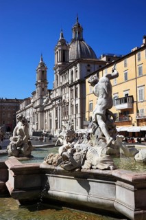 Fountain of Neptune, Fontana del Nettuno, Church of Sant'Agnese in Agone, Piazza Navona, Parione