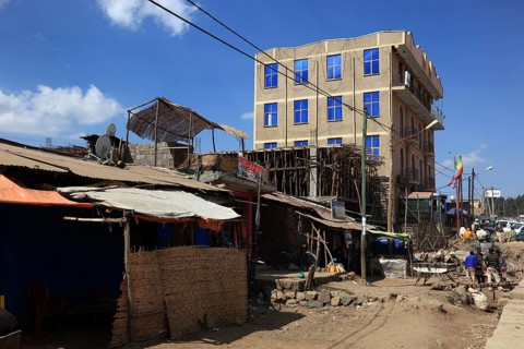 In the highlands of Abyssinia, in the Semien Mountains, Semien Mountains, village of Debark, modern