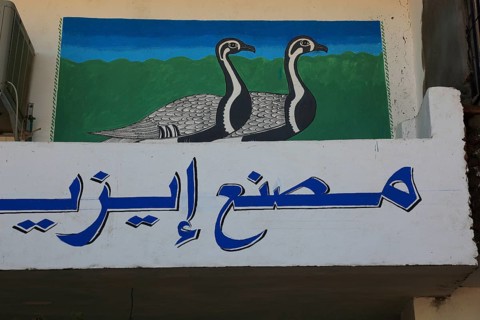 Wall painting at an alabaster factory in Luxor, West Luxor, Africa, Egypt, Africa