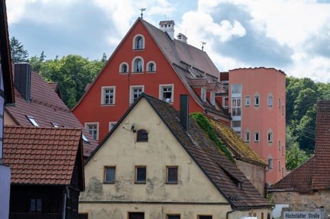 Gabled houses, Betzenstein, Upper Franconia, Bavaria, Germany, Europe