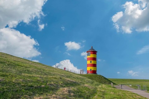 Pilsum Lighthouse, Pilsum, Krummhörn, East Frisia, Lower Saxony, Germany, Europe