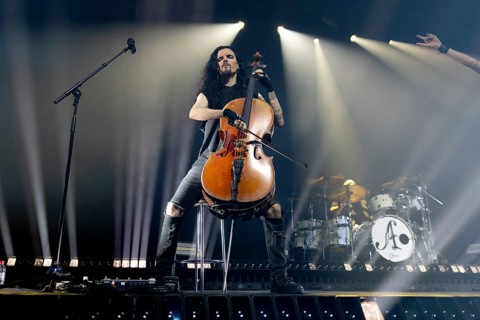 Perttu Kivilaakso from Apocalyptica live on Plays Metallica Vol.2 Tour 2024 at the Columbiahalle in