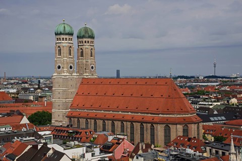 Europe, Germany, Bavaria, State Capital Munich, City, Marienplatz, Church of Our Lady, View from St