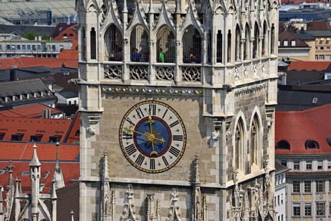 Europe, Germany, Bavaria, Bavaria's capital Munich, City, Marienplatz, New Town Hall in neo-Gothic