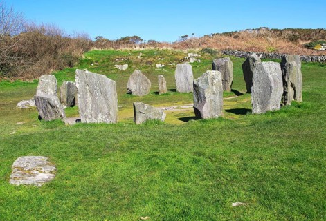 Drombeg stone circle site, County Cork, Ireland, Irish Republic, Europe