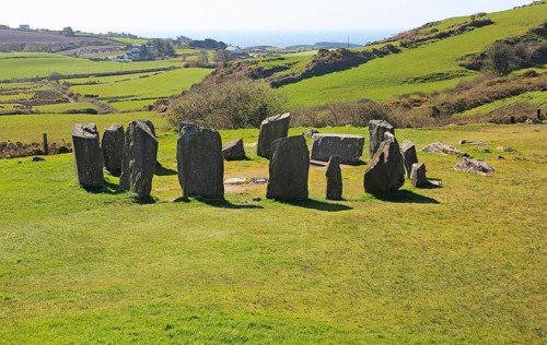 Drombeg stone circle, County Cork, Ireland, Irish Republic, Europe