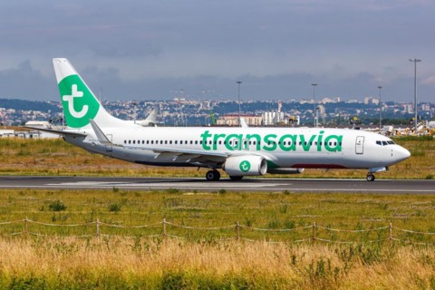 A Boeing 737-800 aircraft of Transavia France with the registration F-HUYB at Paris Orly Airport,