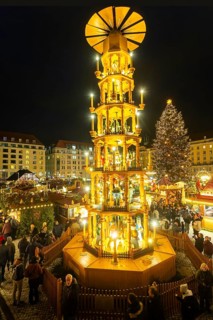 The Dresden Striezelmarkt is a Christmas market in Dresden. It has been held in Advent since 1434,