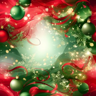 Abstract wallpaper illustration of Christmas symbols for gift cards, swirling shapes and lines, in