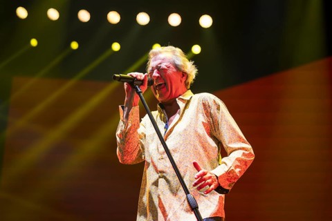Ian Gillan, singer of Deep Purple live on 1 More Time Tour at the Max-Schmeling-Halle in Berlin on