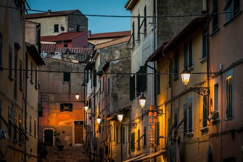 Old town in evening mood, light, mood, travel, tourism, architecture, old, historical, urban,