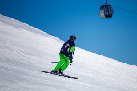 Skiers in the Swiss Alps