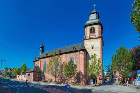 Sand church in Aschaffenburg in Bavaria, Germany, Europe