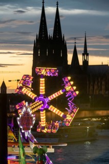 Happy Colonia funfair, Corona-compliant funfair at the Deutzer Werft, on the Rhine, Cologne