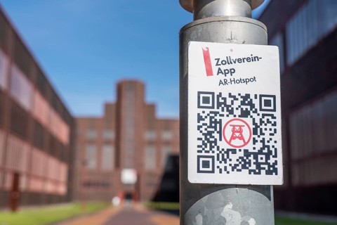 Zollverein Coal Mine Industrial Complex, Unesco World Heritage Site, Essen, QR code for the