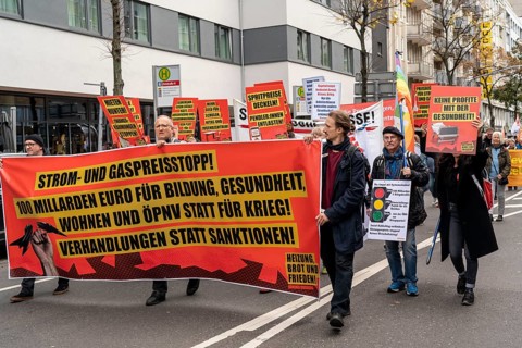 Demonstration by the Solidarity Autumn Alliance against the consequences of inflation and high