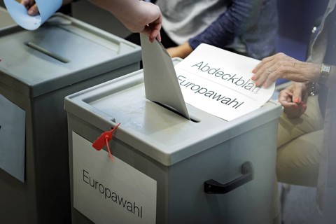 Symbolic image of the European elections. Potsdam, 09.06.2024