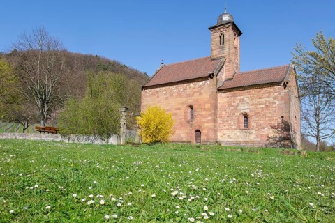 St Nicholas Chapel near Klingenmünster, German or Southern Wine Route, Southern Palatinate,
