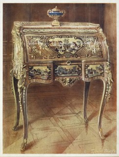 Furniture around the turn of the century 1900, Desk and toilet (1910, 1911), Escritoire a toilette