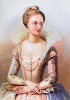 Anne of Denmark, 1574-1619, Queen and wife of King James I of England, engraved by W. H. Mote after