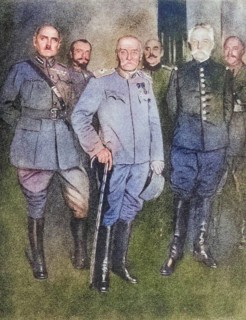 King Peter in exile, 1916: a historical group in Salonika. On the left of the picture is Sir Bryan