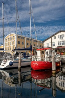 Sailing ships, Christianshavns Kanal, Copenhagen, Denmark, Europe