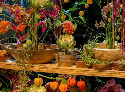 Artistic flower arrangements and decorations, German Floristry Championships, Berlin, Germany,