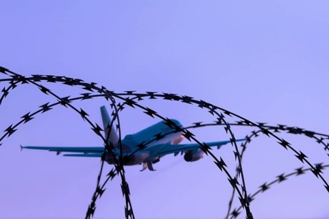Symbolic image, deportation flights of illegal and delinquent migrants, passenger aircraft,