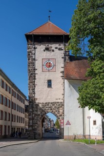 The Bickentor, town gate in the historic town centre of Villingen, Villingen-Schwenningen, Black