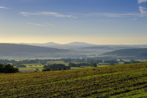 Landscape near Roth near Hausen, Rother Kuppe, Rhön, Bavarian Rhön, Rhön, Lower Franconia, Bavaria,