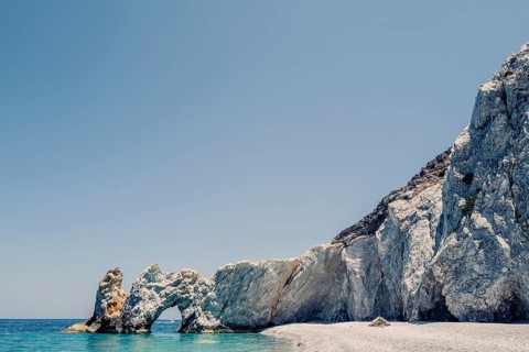 Greek island Skiathos with the beautiful beach called Lalaria, Greece, Europe