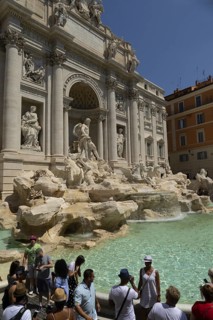 Palazzo Poli, also Palazzo Conti, Trevi Fountain, Fontana di Trevi, Rome, Italy, Europe