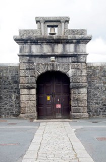 Entrance doorway to Dartmoor prison, Princetown, Devon, England, UK