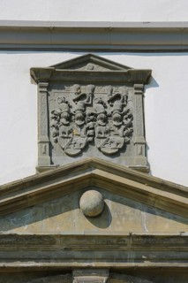 Meßkirch Castle, Castle of the Counts of Zimmern, Zimmern Castle, detail, stone, coat of arms,