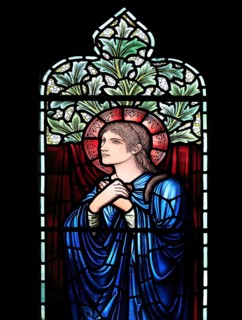 Church of Saint Mary Magdalene stained glass window, Thornham Magna, Suffolk, England, UK design by