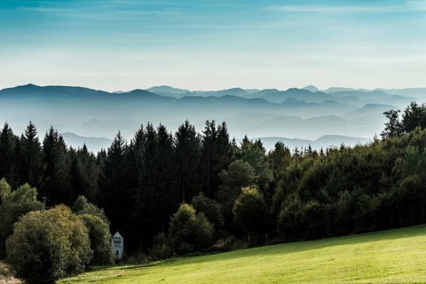 View of the Rhine Valley and the Swiss Jura, Rickenbach, Hotzenwald, Southern Black Forest, Black