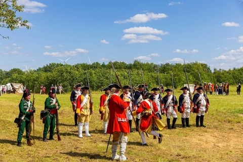 The Great Encampment near Mühlberg, also known as the Lustlager von Zeithain, was a grandiose troop