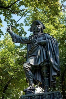 Monument to Elector Maximilian II. Emanuel of Bavaria, bronze statue by sculptor Friedrich Brugger,