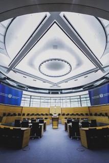 Courtroom at the International Tribunal for the Law of the Sea, photographed in Hamburg, 26 July